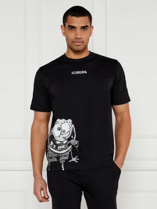 Zdjęcie produktu Iceberg T-shirt Iceberg x Spongebob | Regular Fit czarny