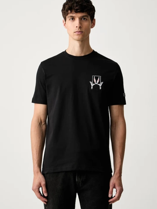 Zdjęcie produktu Iceberg T-shirt męski bawełniany czarny
