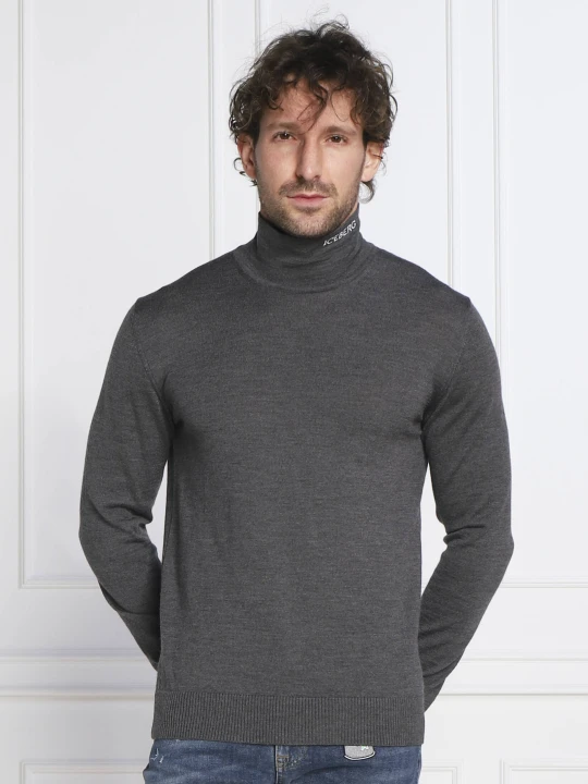 Zdjęcie produktu Iceberg Wełniany golf | Slim Fit szary