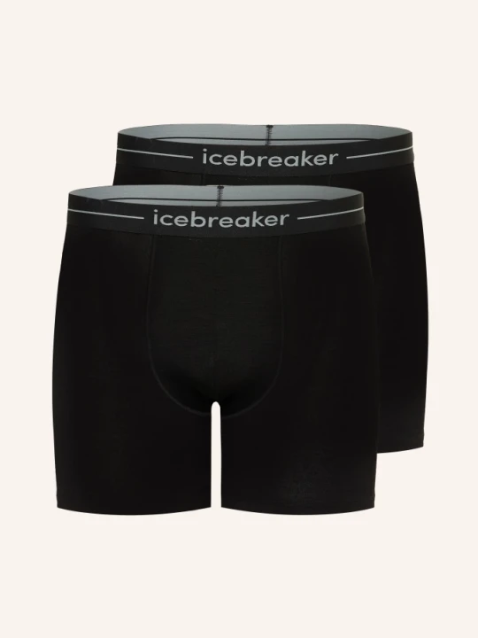Zdjęcie produktu Icebreaker 2-Pak Funkcjonalnych Bokserek Anatomica Z Wełny Merynosowej schwarz CZARNY