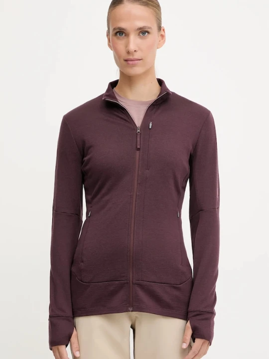 Zdjęcie produktu Icebreaker bluza sportowa Merino 260 Quantum fioletowy