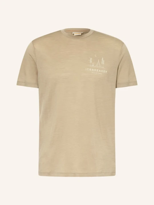 Zdjęcie produktu Icebreaker Koszulka Funkcjonalna Merino 150 Tech Lite Peaceful Pass Z Wełny Merynosowej beige