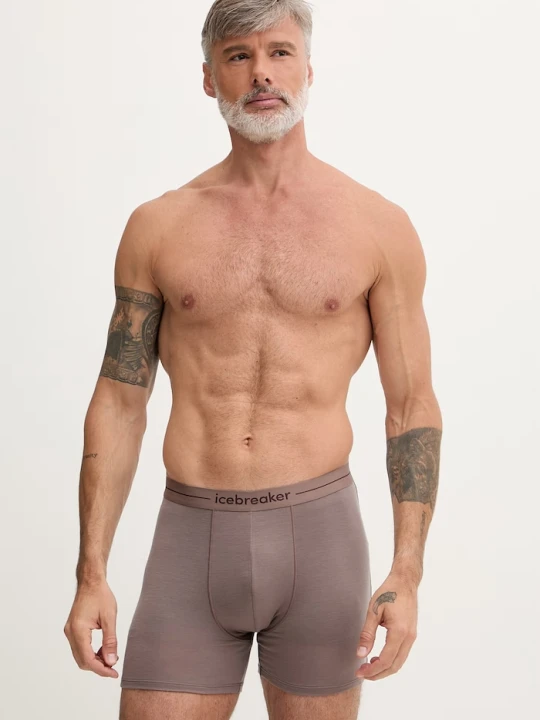 Zdjęcie produktu Icebreaker bokserki funkcyjne męskie z wełną merino Anatomica brązowy