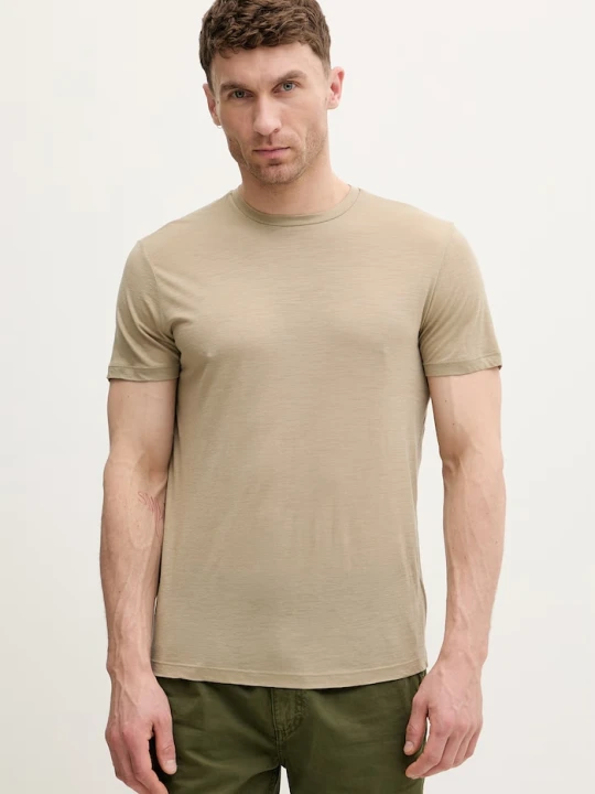 Zdjęcie produktu Icebreaker t-shirt męski z wełny merino Mer 150 Tech Lite III SS Tee beżowy