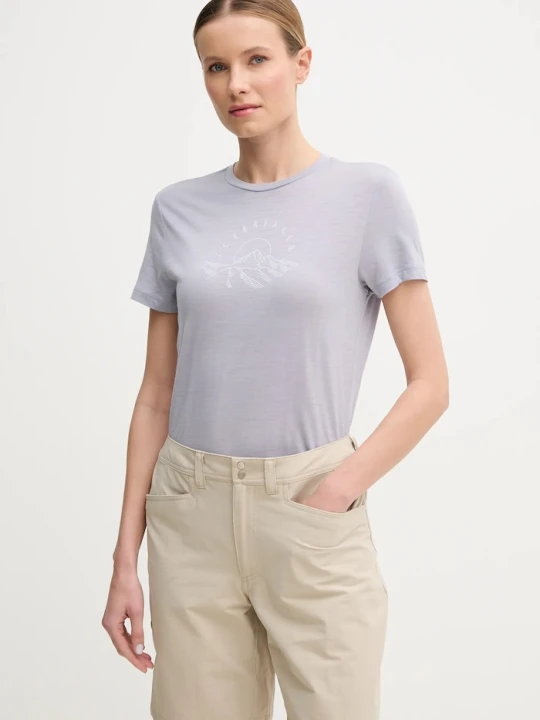 Zdjęcie produktu Icebreaker t-shirt sportowy Merino 150 Tech Lite Sunrise Summit fioletowy