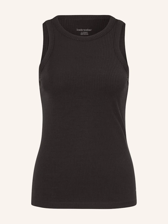 Zdjęcie produktu Icebreaker Tank Top Lotus Z Wełną Merino schwarz CZARNY