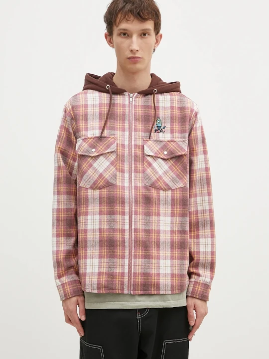 Zdjęcie produktu ICECREAM koszula z domieszką wełny Hooded Flannel Zip Through