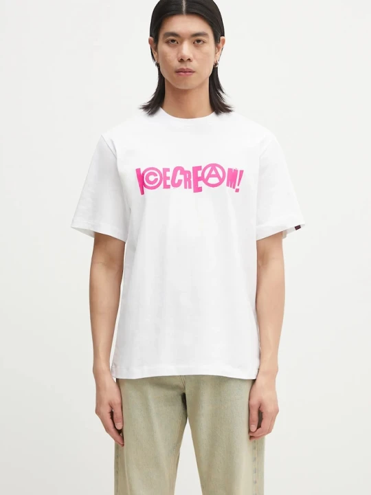Zdjęcie produktu ICECREAM t-shirt bawełniany Anarchy T-Shirt biały