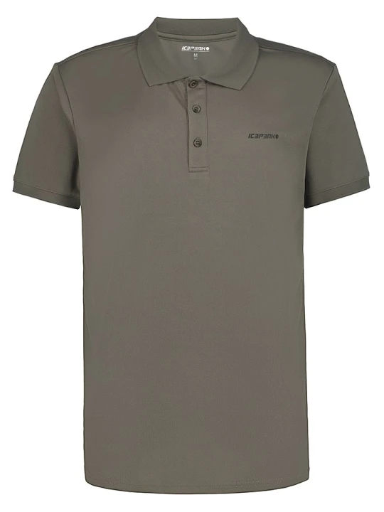 Zdjęcie produktu Icepeak Funkcyjna koszulka polo "Bellmont" w kolorze beżowo-zielonym rozmiar: S