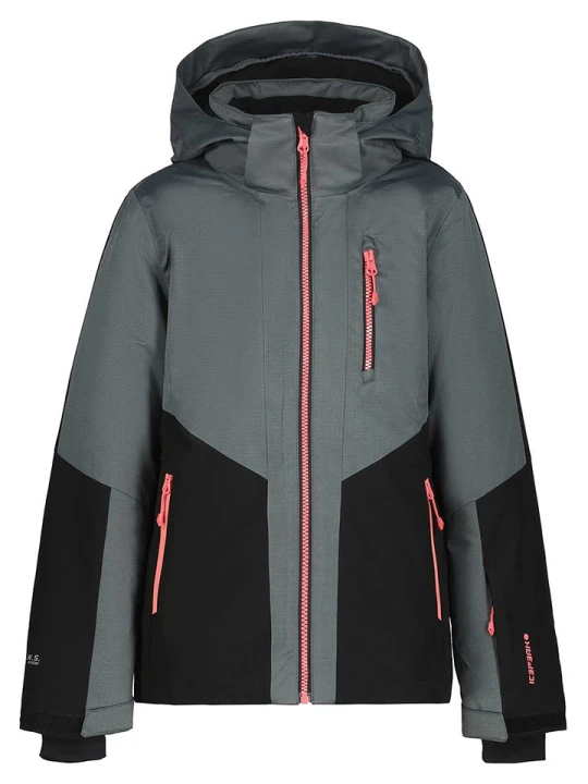 Zdjęcie produktu Icepeak Kurtka narciarska "Lanett" w kolorze szaro-czarnym rozmiar: 116