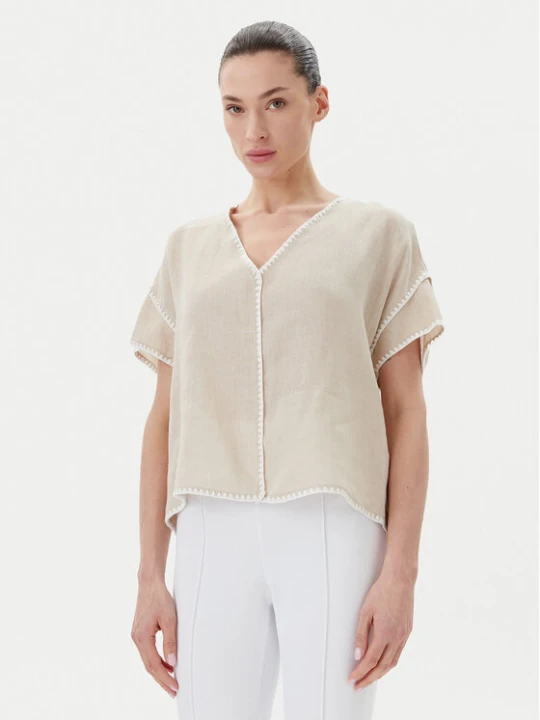 Zdjęcie produktu ICONA Bluzka RP5LE004 Beżowy Relaxed Fit