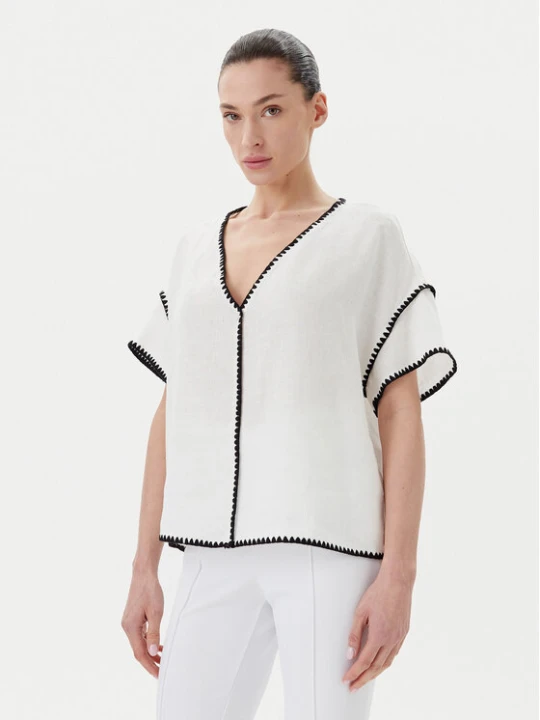 Zdjęcie produktu ICONA Bluzka RP5LE004 Biały Relaxed Fit