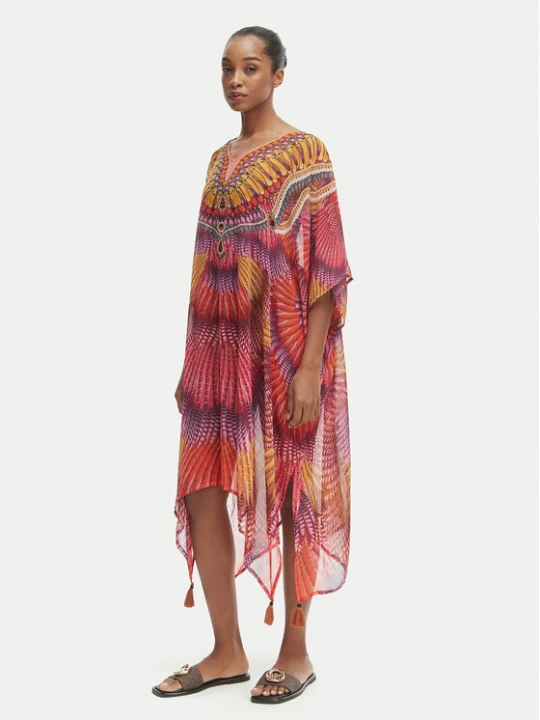 Zdjęcie produktu Iconique Ponczo Fuego IC26-120 Kolorowy Relaxed Fit