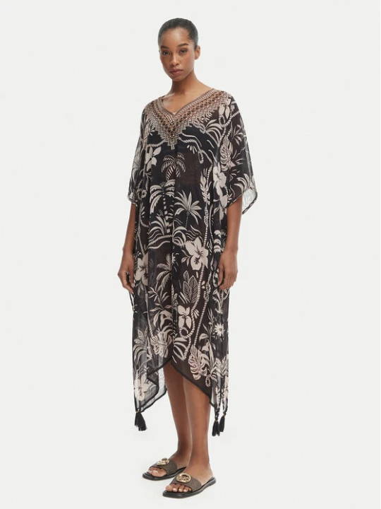 Zdjęcie produktu Iconique Ponczo Fuego IC26-123 Czarny Relaxed Fit