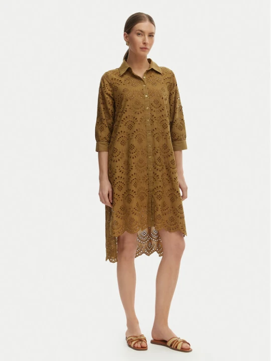 Zdjęcie produktu Iconique Sukienka letnia Ella IC26-082 Khaki Relaxed Fit