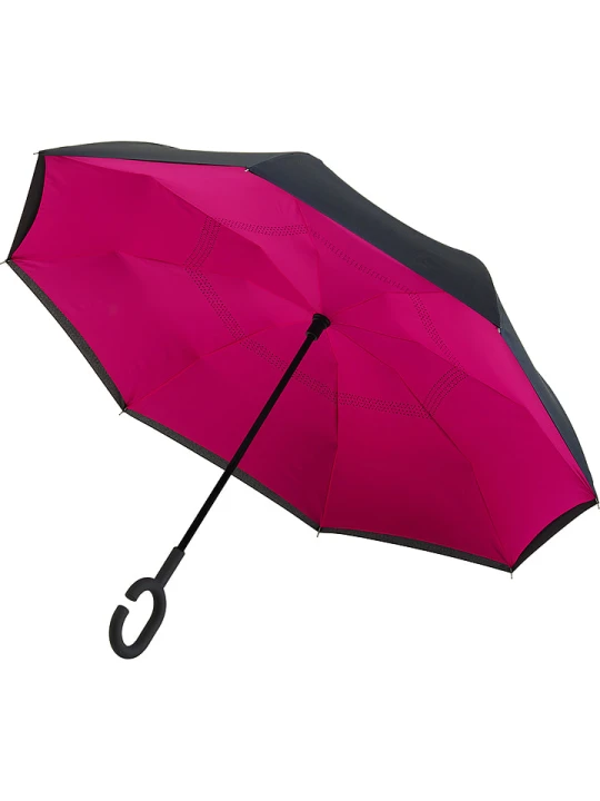 Zdjęcie produktu Impliva Parasol odwrotny w kolorze różowo-czarnym - Ø 107 cm rozmiar: onesize