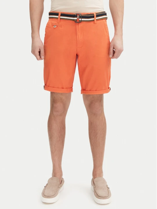 Zdjęcie produktu INDICODE Szorty materiałowe Royce 70-039 Pomarańczowy Slim Fit