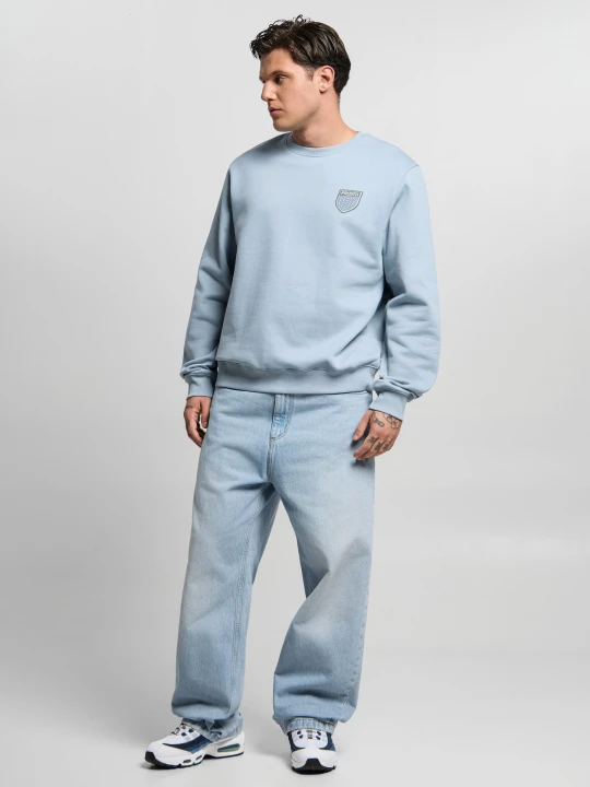 Zdjęcie produktu Infine bluza bez kaptura regular męska niebieska PROSTO.
