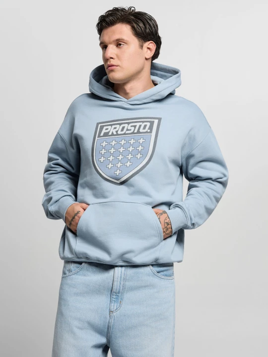 Zdjęcie produktu Infinite bluza z kapturem regular męska niebieska Klasyk