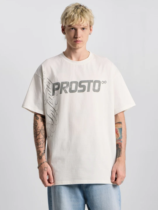 Zdjęcie produktu Infinity 2.0 t-shirt oversize bawełniany męski czarny PROSTO.