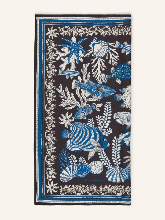 Zdjęcie produktu Inoui Editions Jedwabna Chusta Bandana schwarz czarny