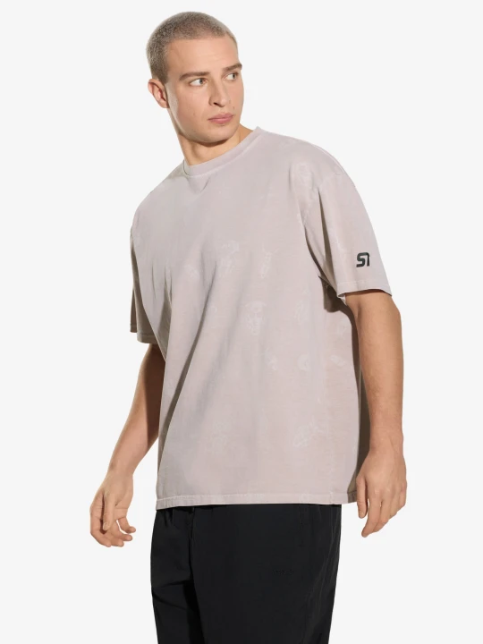 Zdjęcie produktu Insects t-shirt bawełniany beżowy PROSTO.