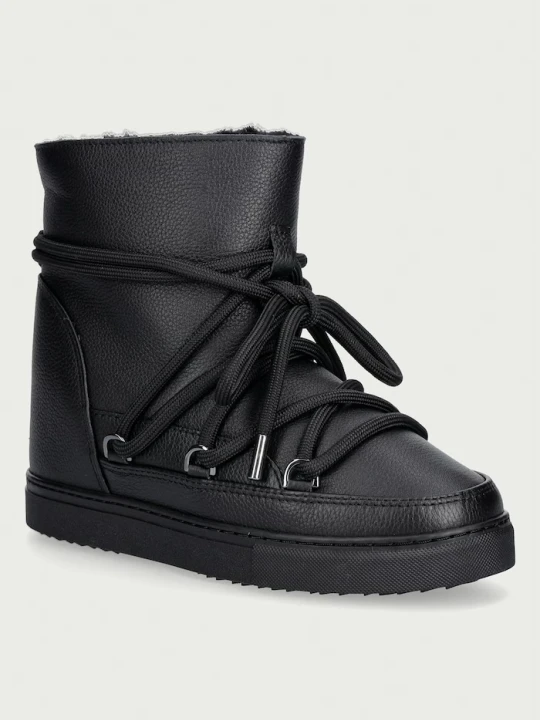 Zdjęcie produktu Inuikii Full Leather Wedge śniegowce damskie skórzane czarny