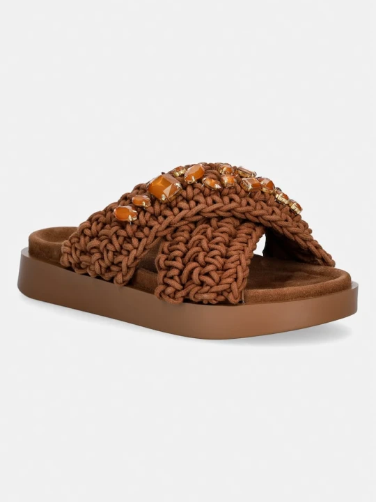 Zdjęcie produktu Inuikii klapki damskie Woven Stones brązowy