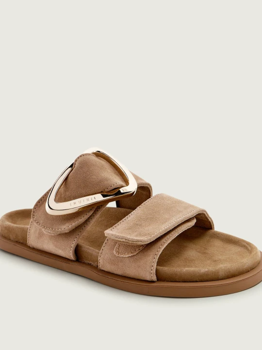 Zdjęcie produktu INUIKII Klapki DREAMER BUCKLE | zamsz beżowy
