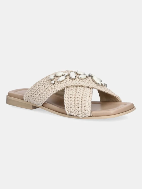 Zdjęcie produktu Inuikii klapki Woven Crossed Stones beżowy