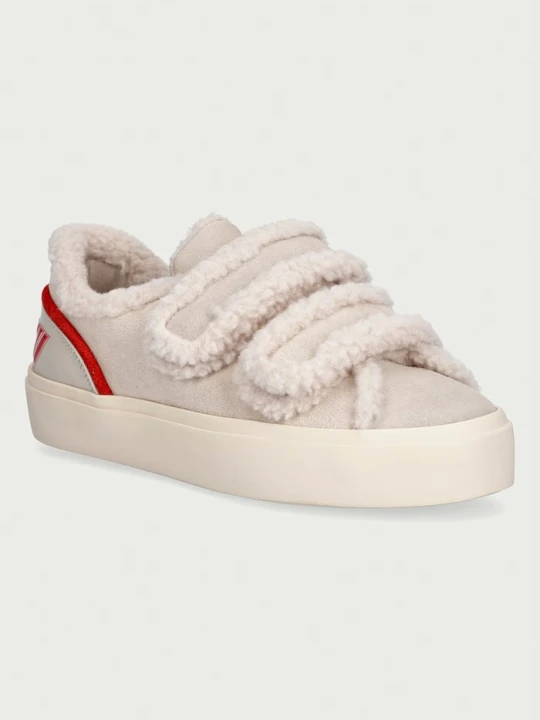 Zdjęcie produktu Inuikii Lila Shearling Low Velcro sneakersy damskie zamszowe beżowy