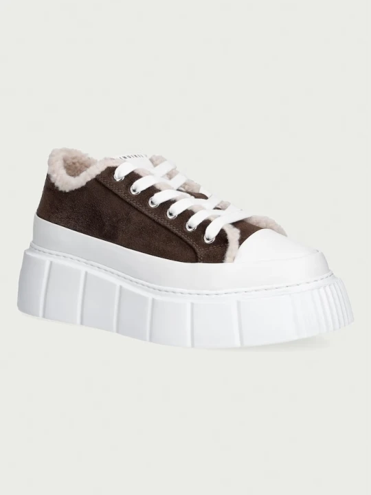 Zdjęcie produktu Inuikii Matilda Curly sneakersy damskie zamszowe brązowy