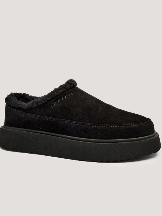 Zdjęcie produktu INUIKII Mule CLASSIC MICRO | shearling | z dodatkiem wełny | zamsz czarny