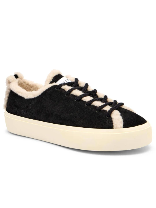 Zdjęcie produktu INUIKII Ocieplane sneakersy | shearling | zamsz czarny