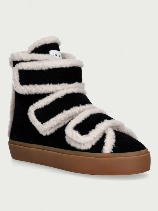 Zdjęcie produktu Inuikii Shearling Velcro High sneakersy damskie zamszowe czarny