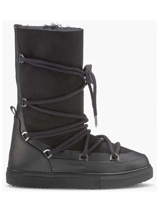 Zdjęcie produktu INUIKII Skórzane botki "Classic High Laced" w kolorze czarnym rozmiar: 40