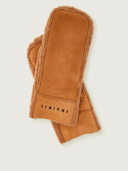 Zdjęcie produktu INUIKII Skórzane rękawiczki | shearling camel