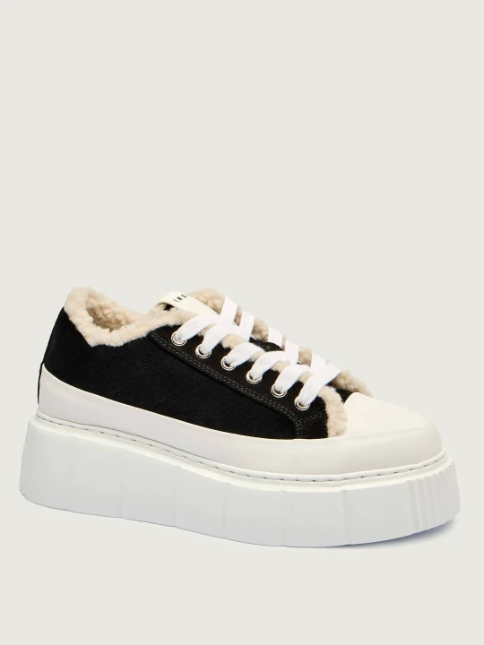 Zdjęcie produktu INUIKII Skórzane sneakersy MATILDA CURLY | shearling czarny