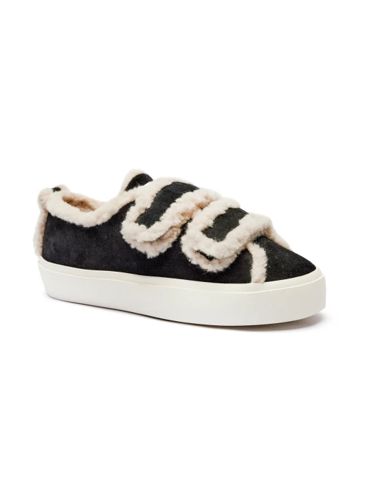 Zdjęcie produktu INUIKII Ocieplane sneakersy | zamsz | shearling czarny