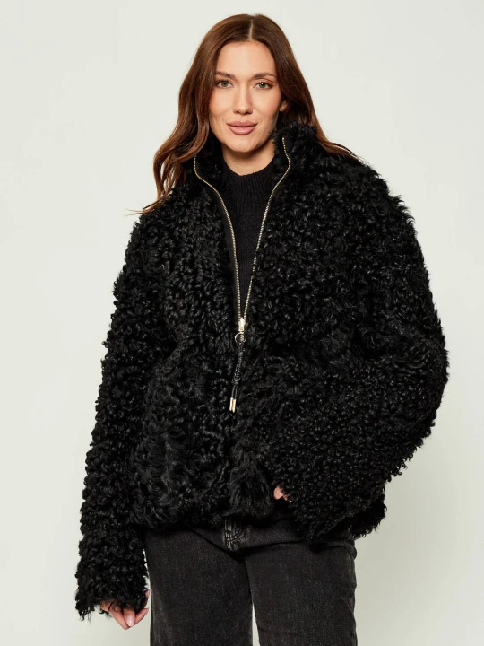 Zdjęcie produktu INUIKII Skórzany dwustronny kożuch | Regular Fit | shearling czarny