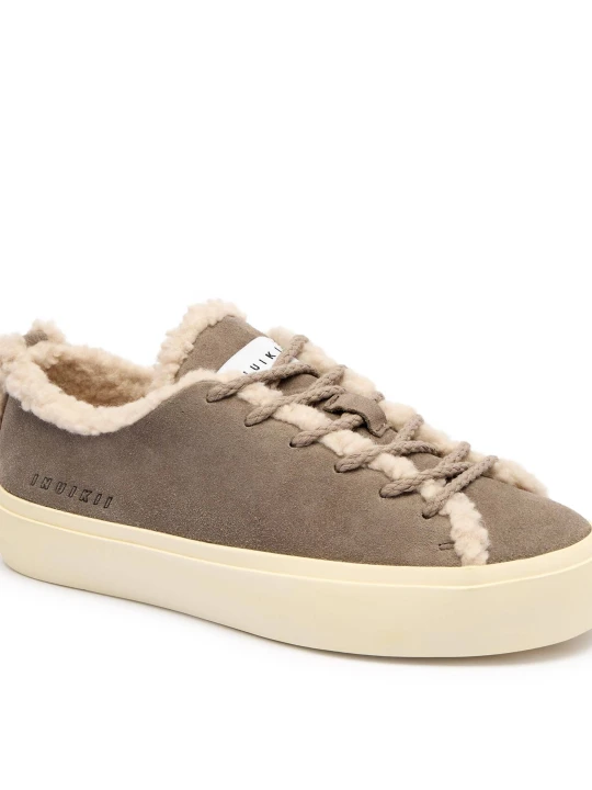 Zdjęcie produktu INUIKII Ocieplane sneakersy | zamsz | shearling szary