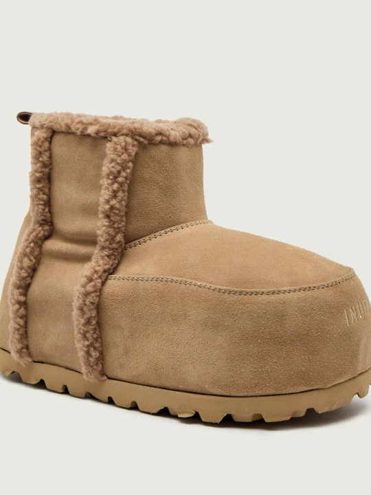 Zdjęcie produktu INUIKII Śniegowce CHUNKY | shearling | zamsz beżowy