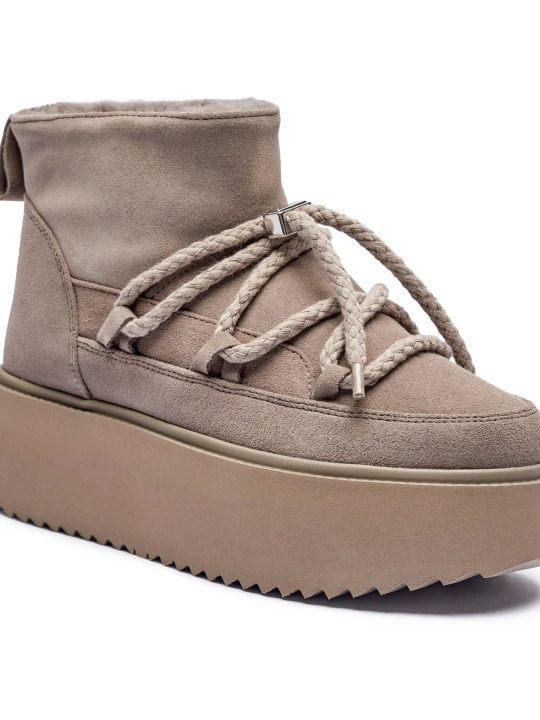 Zdjęcie produktu INUIKII Śniegowce Classic Low Platform | zamsz szary