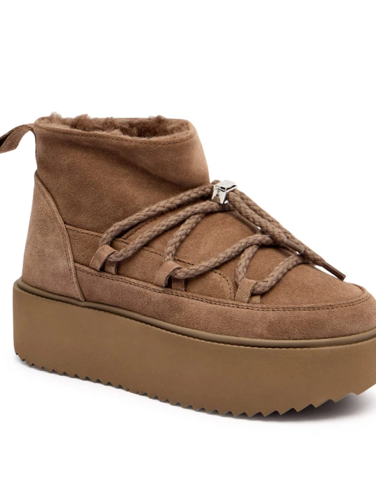 Zdjęcie produktu INUIKII Śniegowce CLASSIC LOW PLATFORM | zamsz beżowy