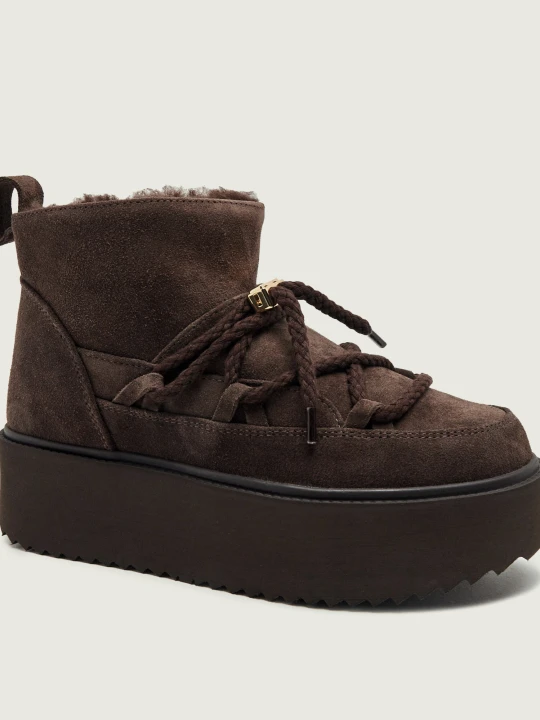 Zdjęcie produktu INUIKII Śniegowce Classic Low Platform | zamsz kasztanowy