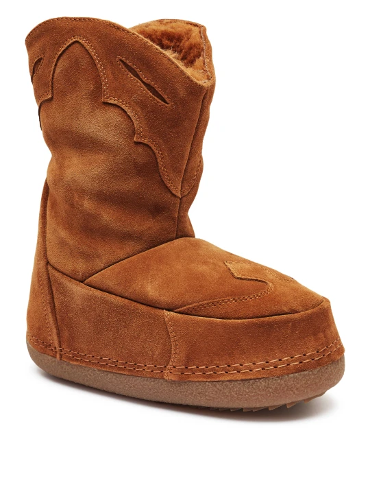 Zdjęcie produktu INUIKII Śniegowce Cowboy Embroidery | zamsz brązowy