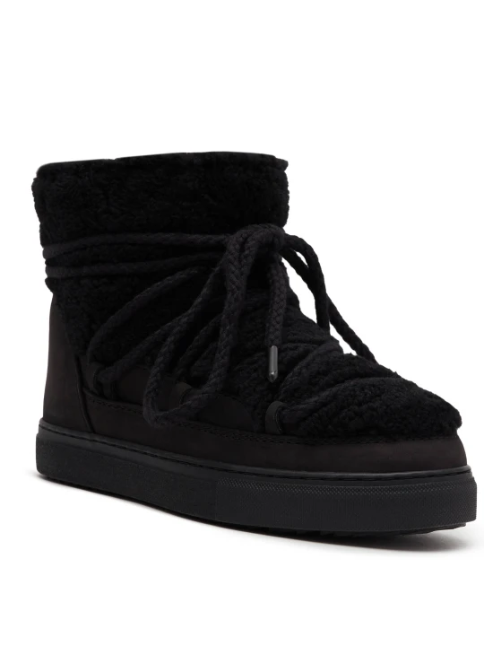Zdjęcie produktu INUIKII Śniegowce CURLY | shearling | zamsz czarny