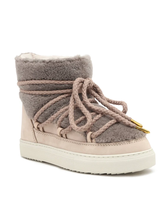 Zdjęcie produktu INUIKII Śniegowce CURLY | shearling | zamsz beżowy