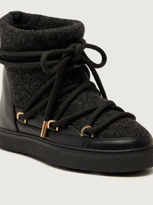 Zdjęcie produktu INUIKII Śniegowce FELT WEDGE | skóra czarny