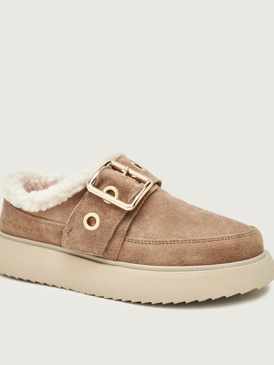 Zdjęcie produktu INUIKII Śniegowce Micro Buckle | zamsz | shearling beżowy